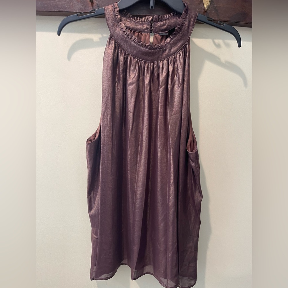 Shimmering brown/bronze blouse by Vera Wang